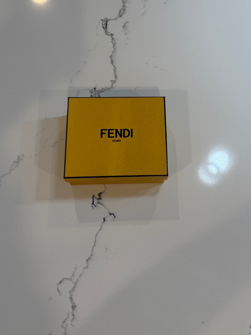 Fendi Yellow and Black Logo Gift Box